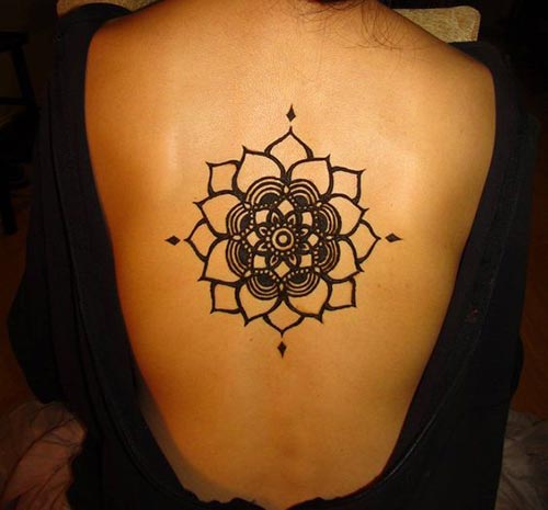 Beautiful flower henna tattoo 