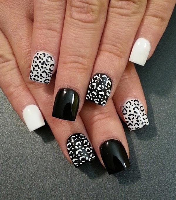 Black And White Nail Art