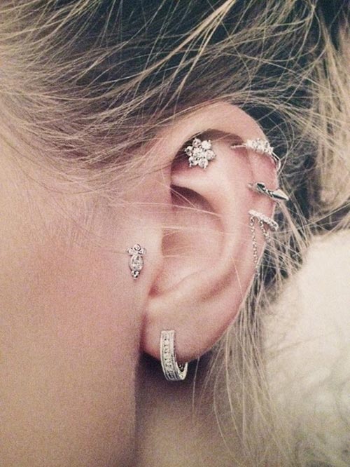 Classy earrings for multiple piercing