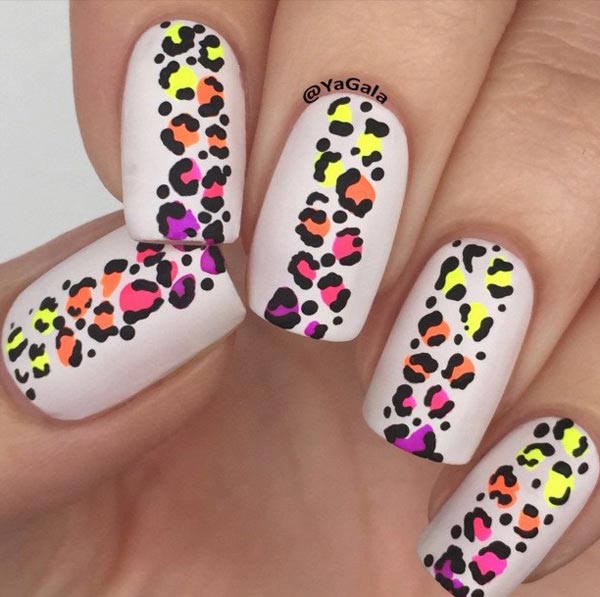 Colorful Leopard Nail Art