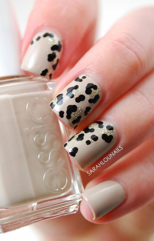 Leopard sparkle on Grey