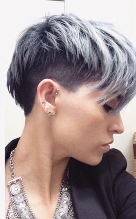 Silver Pixie with undercut