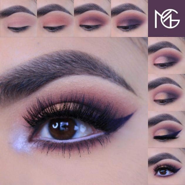 Smokey purple tones