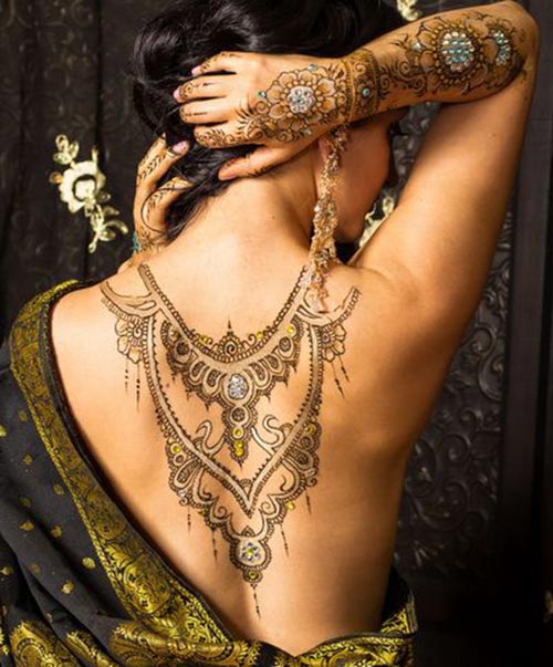 back necklace henna design 