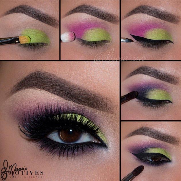 Brighten up your eyes with colorful eye makeup for brown eyes