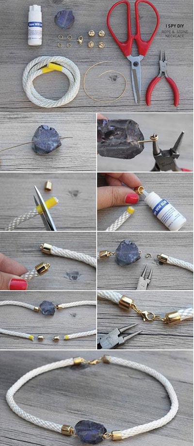 DIY rope choker necklace