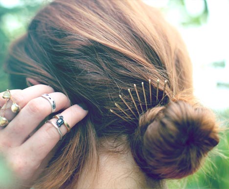 Bobby pins bun crown