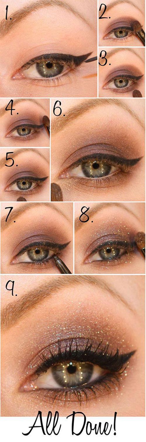 Little shimmer eye makeup tutorial