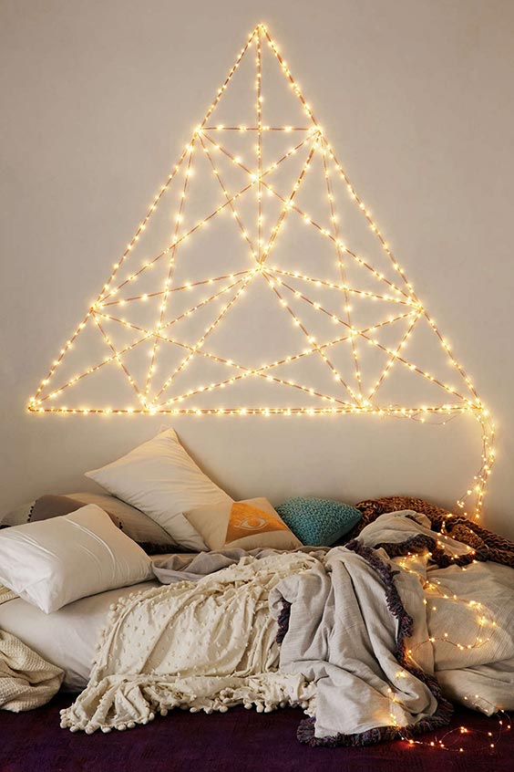 Triangled lights string lights decor