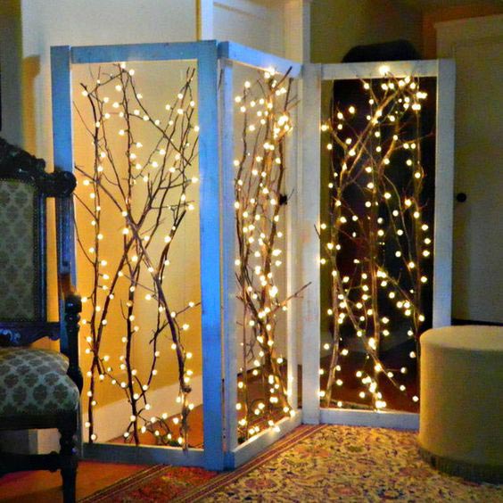 Incredible light tree room divider