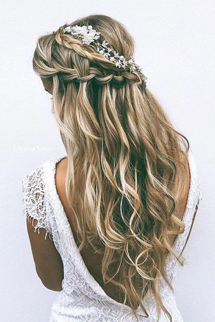 Waterfall with braid hairstyle