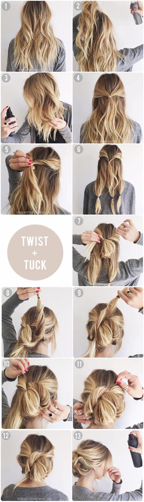  twisted bun hairstyle