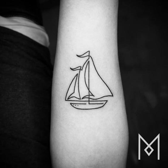 one line tattoo mo ganji 11