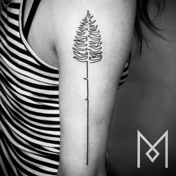 single line tattoos mo ganji 15