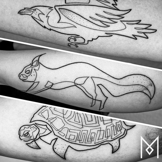 one line tattoo mo ganji 9