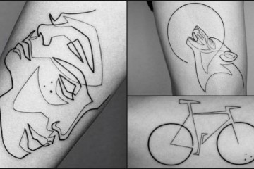 single line tattoos