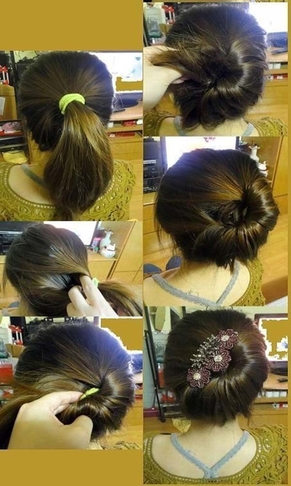 Classic Updo Short Hair