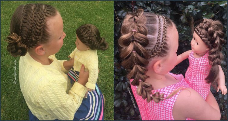 mom daughter doll braids hairstyle