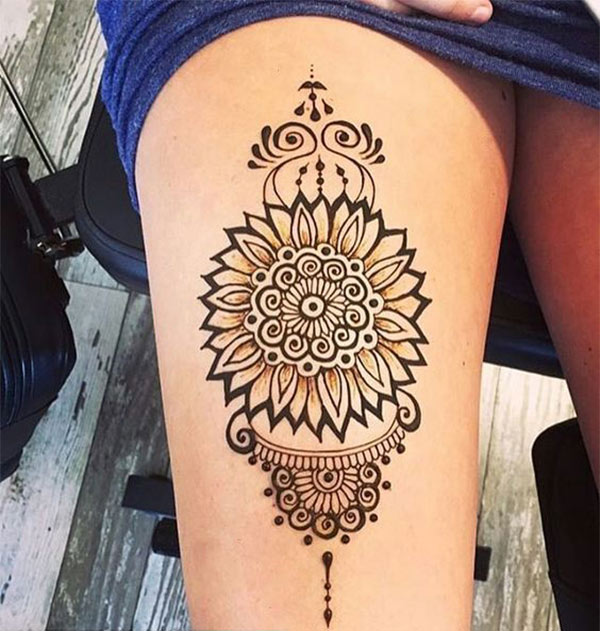 Impromptu Mandala Flower Henna Design