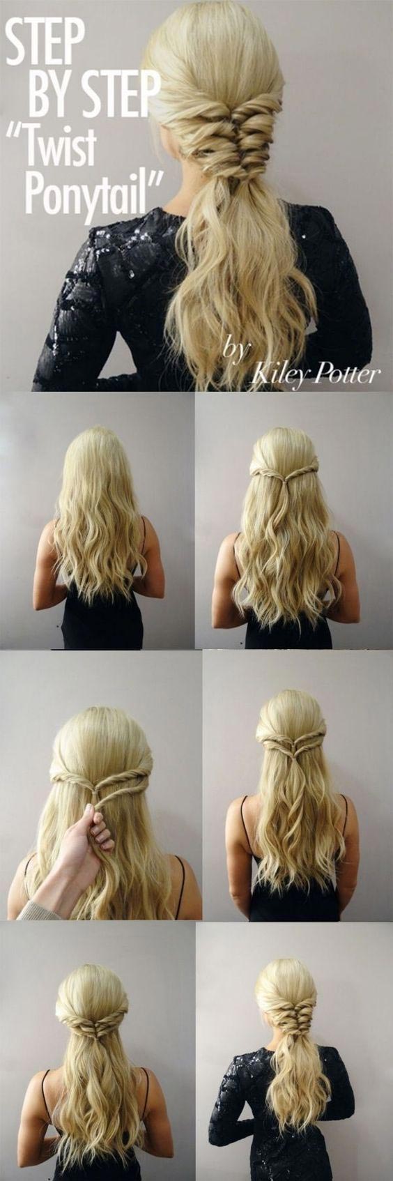 Try A Different Look With The Twist Pony Tail