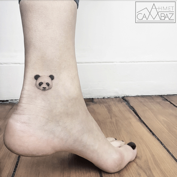 Tattoo of a Panda face