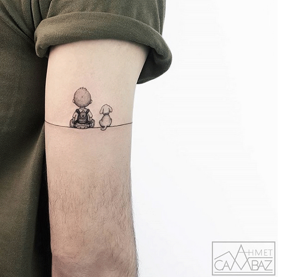 25 Adorable Minimalist Tattoo Designs By Former Cartoonist, Ahmet Cambaz