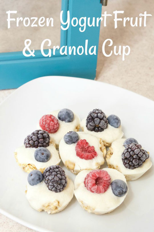 Frozen Yogurt Fruit Granola Cup Recipe
