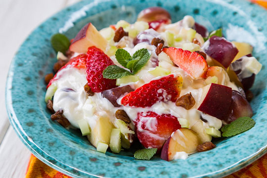 Skinny Fruit Yogurt Saladyogurt dessert recipes