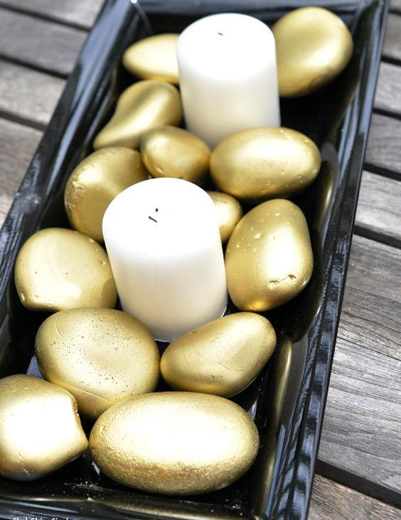 candles-with-gold-stones home decor ideas