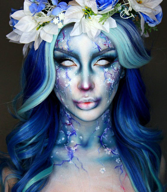 Winter Blossom halloween makeup ideas