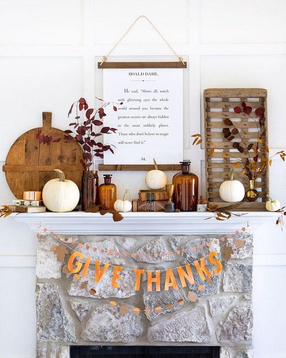 thanksgiving decoration ideas Create your mantlescape