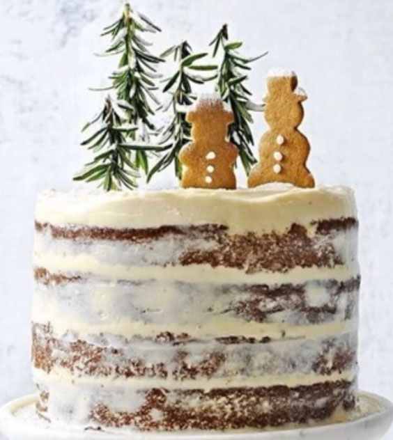 Simply Snowy Christmas Cake