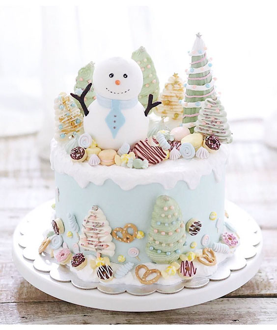 Snowman Cake