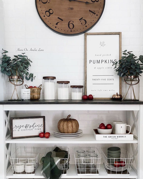  thanksgiving decoration ideas kitchen shelves decoration