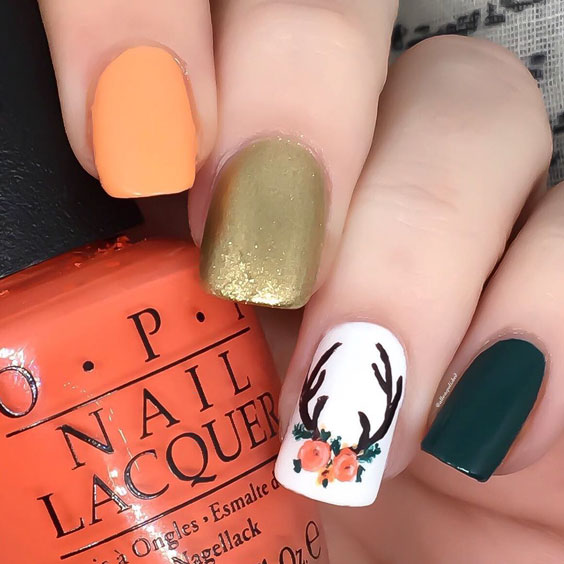 the fall inspired nail art