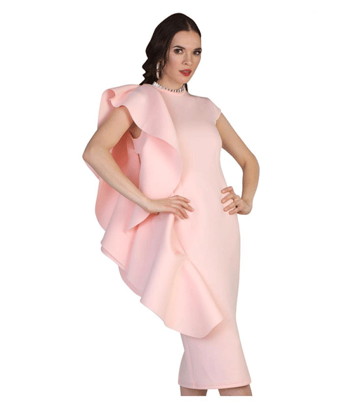 pink church dress