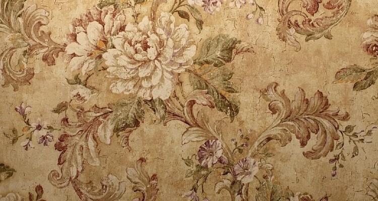 Add a floral yet classic wallpaper