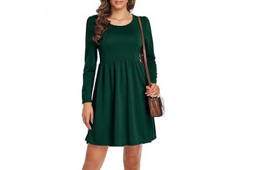 Simple A line dress for ladies