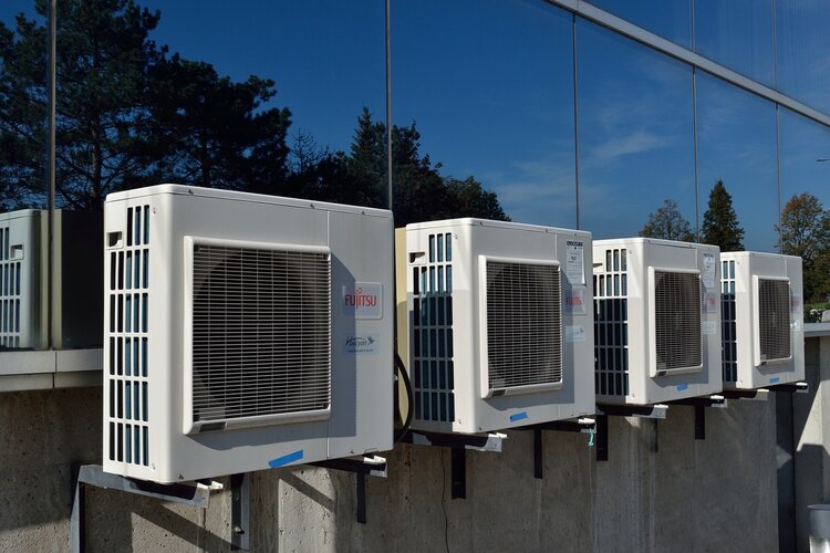 HVAC system: Ductwork and machinery providing heating, ventilation, and air conditioning