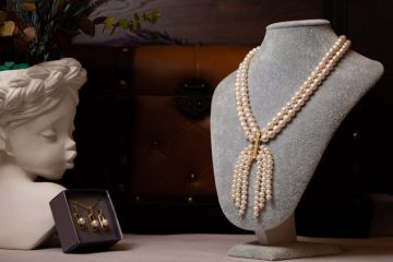Elegant Tiffany jewelry pieces showcased in a display.