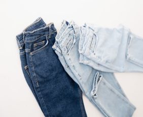 Right leg jeans.