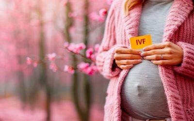 Pregnant women with IVF tag